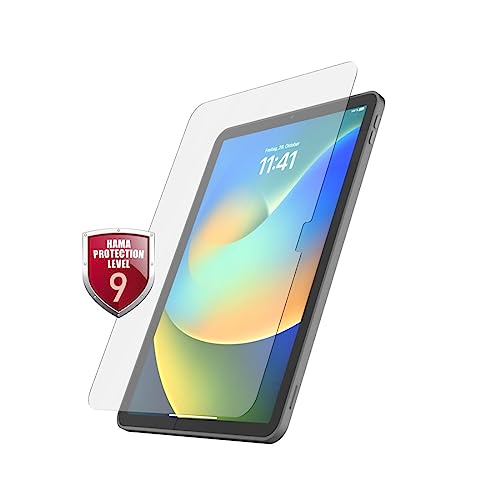 Hama Schutzglas für Apple iPad 10.9" (10. Gen. 2022) (Tablet Schutzglas, Glasschutz mit 9H Härte, kratzfest, stoßfest, 0,3 mm dünn, Echtglas, gehärtetes Glas, Displayschutz, ultra clear) transparent von Hama