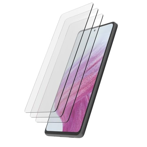 Hama Schutzglas für Samsung Galaxy A54 5G Handy, 3 St. (Galaxy A54 Hartglas tempered Schutzfolie, 9H, Sicherheitsglas Schutzklasse 7, Screen Folie + Montagehilfe/Schablone) transparent von Hama