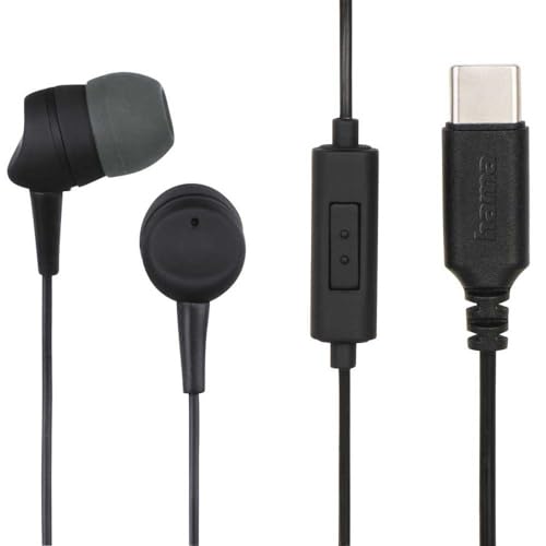 Hama Sea In-Ear Earset, USB-C, Inline-Mikrofon, Antwort-Taste, Kabel Knickschutz von Hama