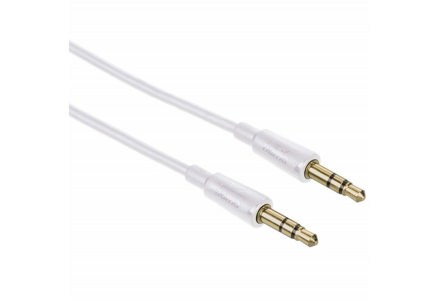 Hama Slim AUX Kabel 3,5mm Klinke-Kabel 1,5m Weiß Audio-Kabel, 3,5-mm-Klinke, 3,5mm Klinke (150 cm), dünnes Klinken-Kabel Audio-Adapter für Handy Tablet PC MP4- MP3-Player von Hama