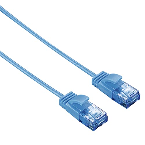 Hama Slim-Flexible Netzwerkkabel CAT-6 blau 0,75 m von Hama