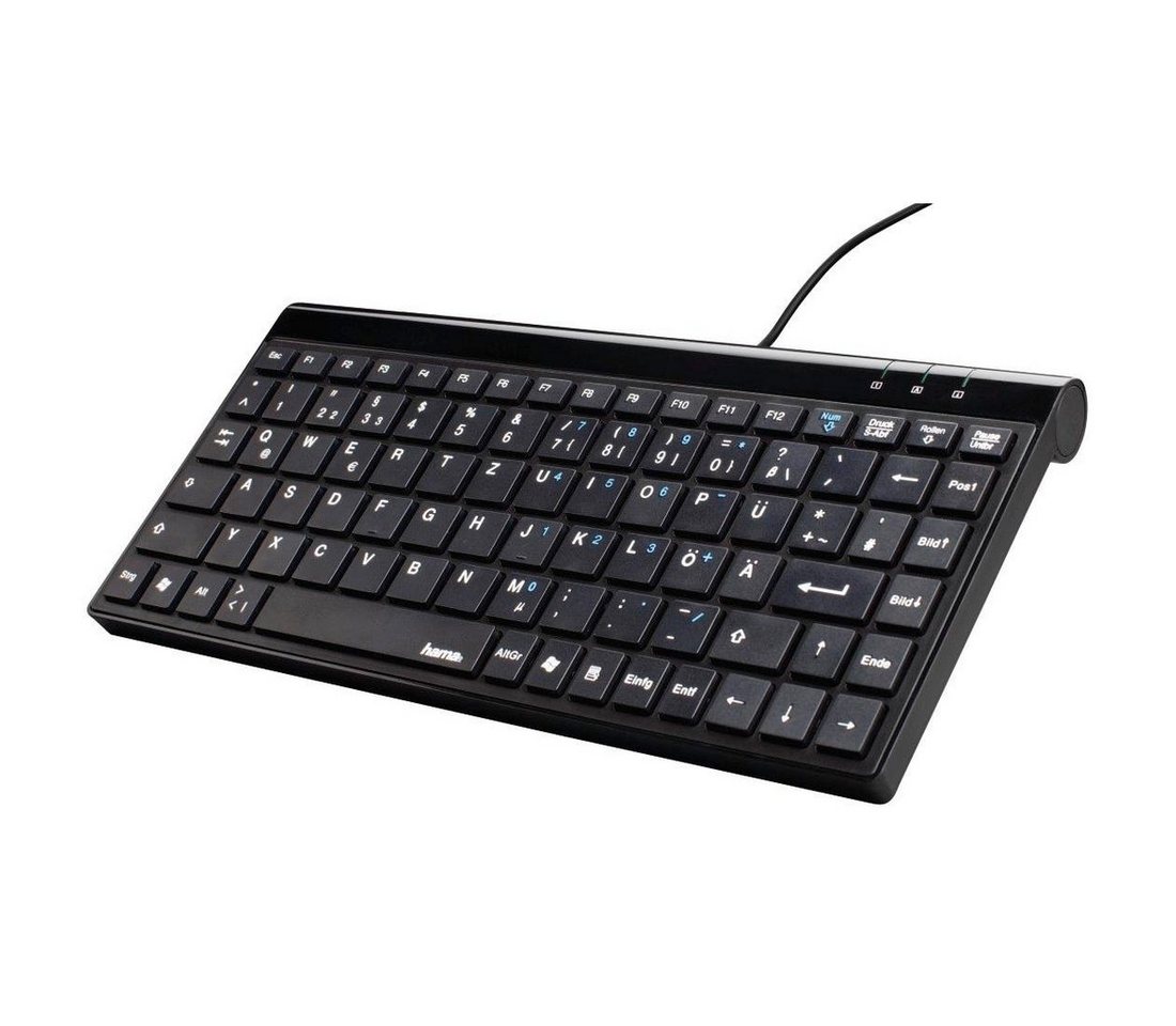 Hama Slimline Mini-Keyboard SL720", Schwarz PC-Tastatur" von Hama