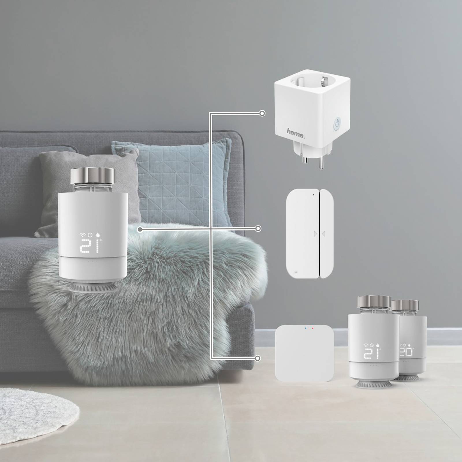 Hama Smartes Heizkörperthermostat, WLAN, Erweiterung Hama Smartes Heizkörperthermostat, WLAN, Erweiterung von Hama