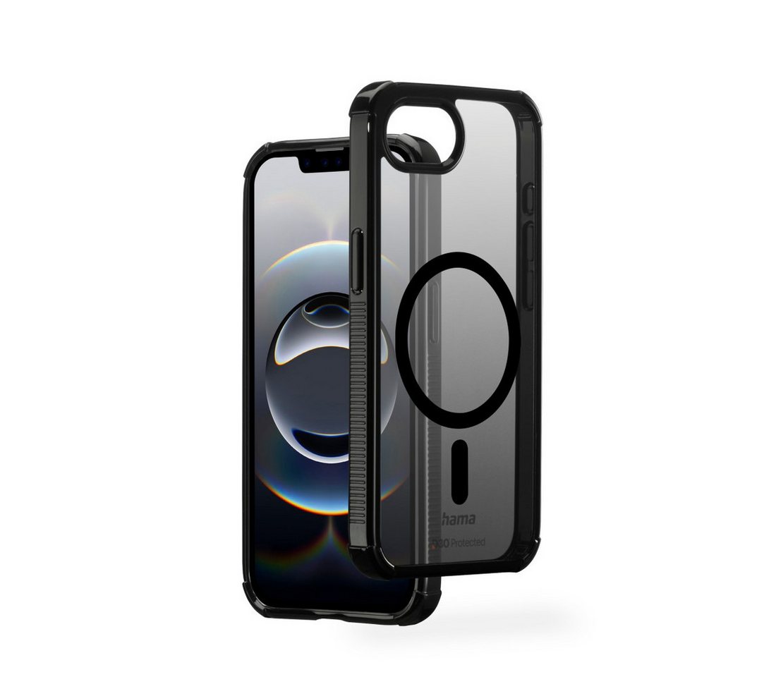 Hama Smartphone-Hülle Handyhülle magnetisch f. Apple iPhone 16e (D30, schwarz), MagSafe von Hama
