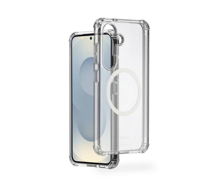 Hama Smartphone-Hülle Handyhülle magnetisch für Galaxy S25+ (für Qi2, D3O, durchsichtig), Wireless-Charging von Hama