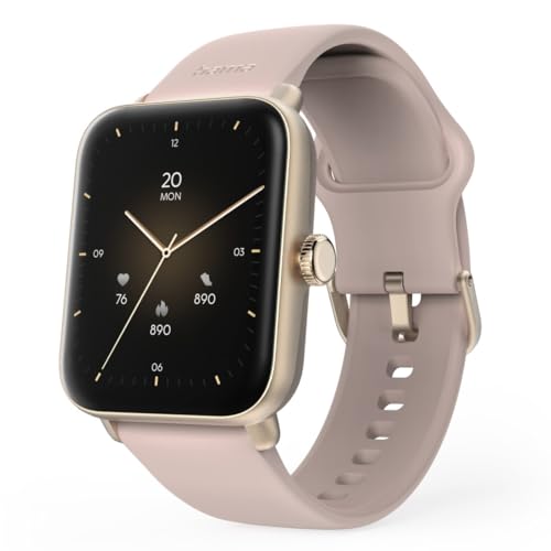 Hama Smartwatch (Farbdisplay 1,65“, Telefonfunktion, GPS, wasserdicht, Whatsapp, Email, Sprachassistent, Schlaftracker, 100 Sportmodi + Trainingspläne, Schrittzähler, Pulsmesser, Kalorien etc) rosé von Hama