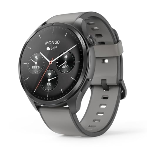 Hama Smartwatch (Musikspeicher, AMOLED Farbdisplay 1,43“ Panda Glass, GPS, Telefonfunktion, wasserdicht, WhatsApp, Sprachassistent, Schlaftracker, 110 Sportmodi, Schrittzähler, Pulsmesser etc) schwarz von Hama