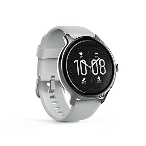 Hama Smartwatch 4910, IP68 wasserdicht (Fitness-Uhr Damen, 1,09"-Full-Touch-Farbdisplay, Blutsauerstoff- u. Pulsmesser, Schlaftracker, Kalorien, Schritt-Zähler, Smart-Watch für Damen/Herren) silber von Hama
