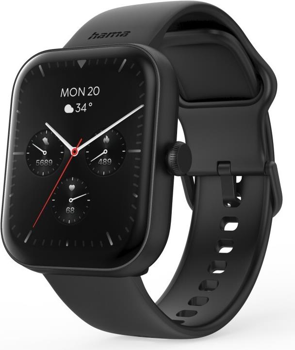 Hama Smartwatch 5000, Telefonfunktion, Schlafanalyse, wasserdicht, 1,65, SW. (00178614) von Hama