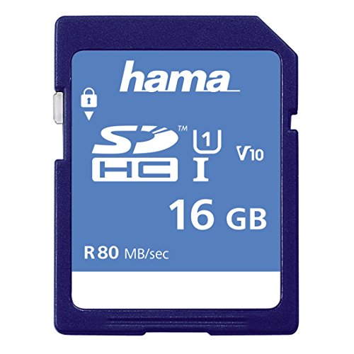 Hama SDHC 16GB Class 10 UHS-I 80MB/s Speicherkarte von Hama