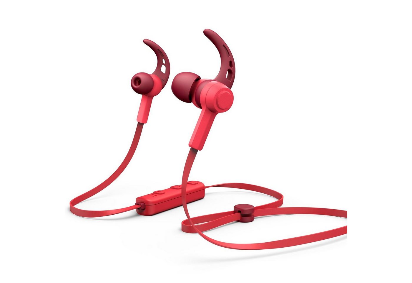Hama Sport BT Kopfhörer Bluetooth Headset Ohrbügel Headset (Anruffunktion, Bluetooth, Mikrofon, Wiedergabe-Steuerung, Bluetooth 5.0, Schweißfest, Anruf-Funktionen, Wiedergabe-Steuerung, mit Mikrofon) von Hama