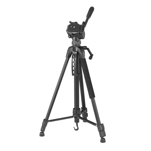 Hama Stativ Kamera Action 3D (Leichtes Fotostativ Inkl. Handy-Halterung, Dreibeinstativ mit 3 Wege Kopf, Spiegelreflexkamera Stativ passend für Videokamera), Schwarz, 153 cm von Hama