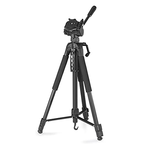 Hama Stativ Kamera Action 170 3D (Tripod mit 62-170cm Höhe, Fotostativ inkl. Handy-Halterung und Tablet-Halterung, Dreibeinstativ mit 3-Wege-Kopf, Spiegelreflexkamera Stativ mit Tasche) schwarz von Hama