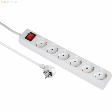 Hama Steckdosenleiste 00108833 6fach Schalter 5m weiß Hama Steckdosenleiste 00108833 6fach Schalter 5m weiß von Hama