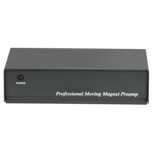 Hama Stereo Phono-Vorverstärker PA (für Plattenspieler, inkl. Netzadapter 230V/50Hz, 3000mA, Cinchkabel 0,9 m) schwarz, 00040506 von Hama