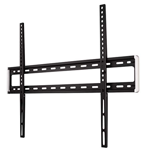 Hama TV Halterung ultraflach (Wandhalterung für Flat TV 46“ – 90“, TV Wandhalterung inkl. Fischer Dübel u. Kabelführung, fixe Halterung bis VESA 800 x 600, max. 75 kg, Wandabstand nur 2,1 cm) schwarz von Hama