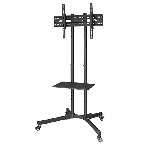 Hama TV Ständer rollbar für 32-75 Zoll (TV Wagen Trolley, TV Ständer mit Rollen, max 40 kg, Vesa kompatibel, Fernsehständer höhenverstellbar, Mobile TV Halterung, mit Ablage) schwarz- Hama TV Ständer rollbar für 32-75 Zoll (TV Wagen Trolley, TV Ständer mit Rollen, max 40 kg, Vesa kompatibel, Fernsehständer höhenverstellbar, Mobile TV Halterung, mit Ablage) schwarz- von Hama