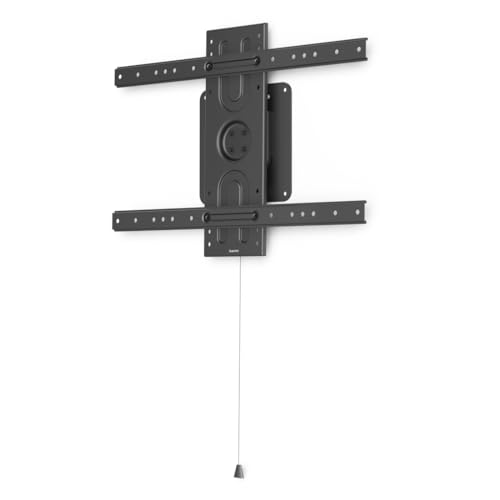 Hama TV Wandhalterung, für Hoch- und Querformat (TV Wandhalterung 37-80 Zoll, VESA 200x200 bis VESA 600x400, bis 50kg, 360° drehbar, für den öffentlichen Raum geeignet, mit Fischer-Dübeln) schwarz von Hama