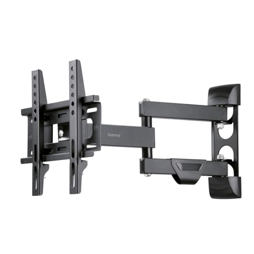 Hama TV Wandhalterung schwenkbar, neigbar, ausziehbar (TV Wandhalterung 19-48 Zoll, VESA 50x50 bis VESA 200x200, bis 25kg, mit Fischer-Dübeln) schwarz von Hama