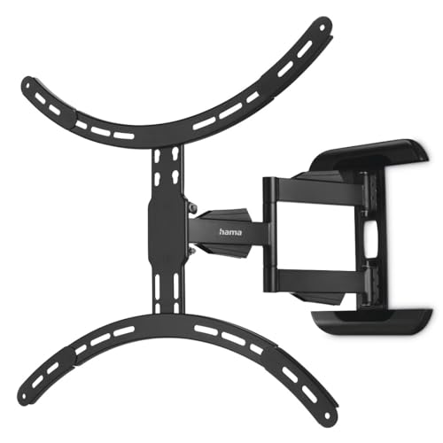 Hama TV Wandhalterung schwenkbar, neigbar, ausziehbar (TV Wandhalterung 37-75 Zoll, VESA 200x200 bis VESA 600x500, bis 45kg, mit Fischer-Dübeln) schwarz von Hama