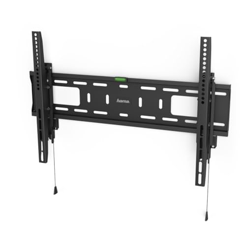 Hama TV Wandhalterung, starr, mit Diebstahlschutz (TV Wandhalterung 37-90 Zoll, VESA 100x100 bis VESA 600x400, bis 50kg, ideal für den öffentlichen Raum, mit Fischer-Dübeln) schwarz von Hama