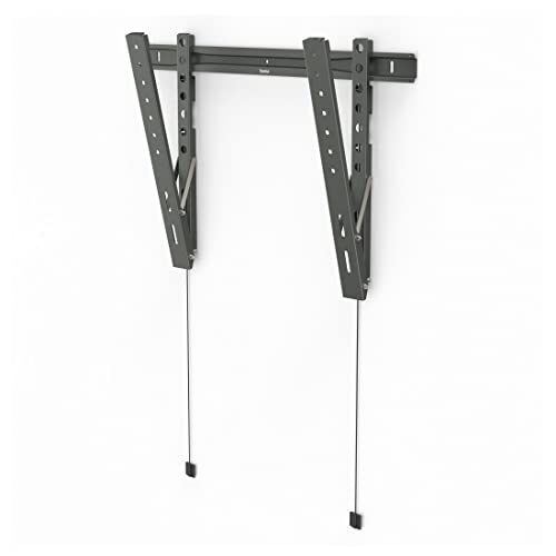 Hama TV Wandhalterung, ultraslim, neigbar (TV Wandhalterung 90 Zoll, VESA 50x50 bis VESA 600x400, bis 80 kg, Wandabstand 2 cm, extra flach, höhenverstellbar, mit Fischer Dübeln) anthrazit von Hama