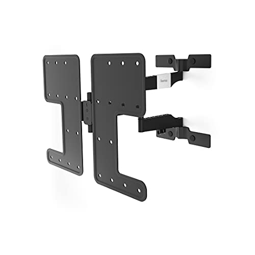 Hama TV Wandhalterung 32“ - 65“ (TV Halterung schwenkbar, neigbar, ausziehbar, geringer Wandabstand 2,5 cm, Fernsehhalterung bis VESA 400x300 für OLED TVs, inkl. Fischer Dübel, Traglast 30 kg) schwarz von Hama