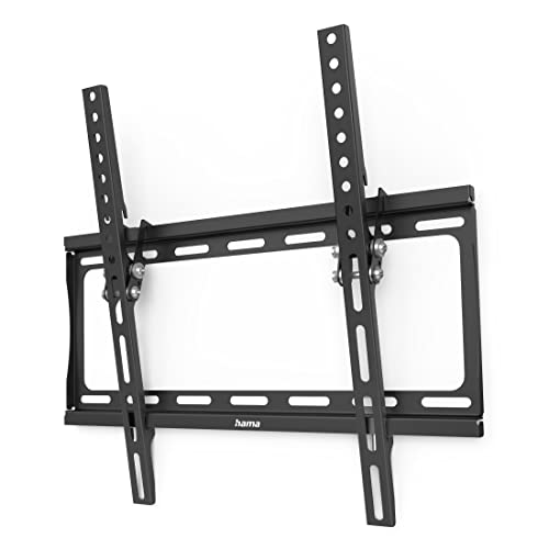 Hama TV Wandhalterung Neigbar (32-75 Zoll TV Halterung für Fernseher bis zu 35 kg, max. VESA 400x400, Neigbare Fernseh Wandhalterung inkl. Fischer-Dübel & Montageanleitung) schwarz von Hama