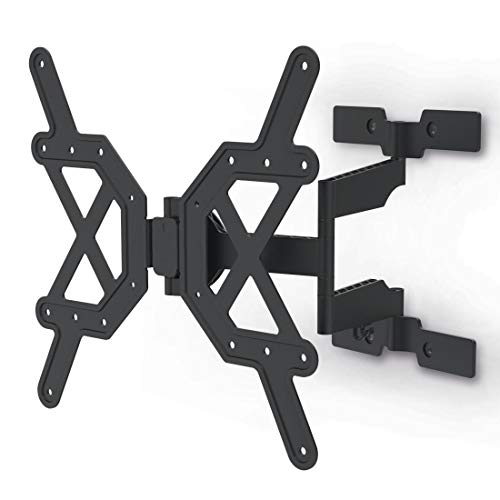 Hama TV Wandhalterung Schwenkbar, Neigbar, Slim (32-65 Zoll TV Halterung für Fernseher bis zu 30 kg, max. VESA 400x400, Ausziehbare Fernsehwandhalterung inkl. Fischer-Dübel & Bohrschablone) schwarz von Hama