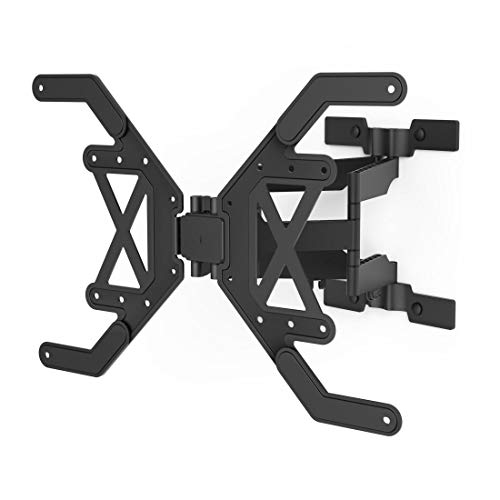 Hama TV Wandhalterung Schwenkbar, Neigbar, Slim (37-90 Zoll TV Halterung für Fernseher bis zu 40 kg, max. VESA 600x400, Ausziehbare Fernsehwandhalterung inkl. Fischer-Dübel & Bohrschablone) schwarz von Hama