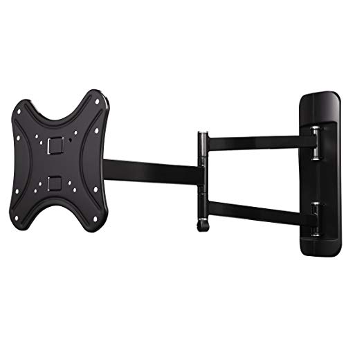 Hama TV Wandhalterung Schwenkbar, Neigbar, Ultralang (19-48 Zoll TV Halterung für Fernseher bis zu 25 kg, max. VESA 200x200, Ausziehbare Fernsehhalterung inkl. Fischer-Dübel & Bohrschablone) schwarz von Hama