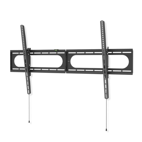 Hama TV Wandhalterung neigbar, Slim (TV Wandhalterung 37-120 Zoll, VESA 50x50 bis VESA 1100x600, bis 100kg, geringer Wandabstand, mit Fischer-Dübeln & Bohrschablone) schwarz von Hama