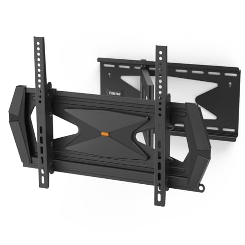 Hama TV Wandhalterung schwenkbar, neigbar, mit Diebstahlschutz (TV Wandhalterung 32-65 Zoll, VESA 300x200 bis VESA 400x400, bis 40kg, ideal für den öffentlichen Raum, mit Fischer-Dübeln) schwarz von Hama