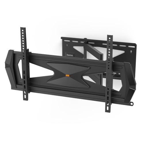 Hama TV Wandhalterung schwenkbar, neigbar, mit Diebstahlschutz (TV Wandhalterung 37-80 Zoll, VESA 300x200 bis VESA 600x400, bis 40kg, ideal für den öffentlichen Raum, mit Fischer-Dübeln) schwarz von Hama