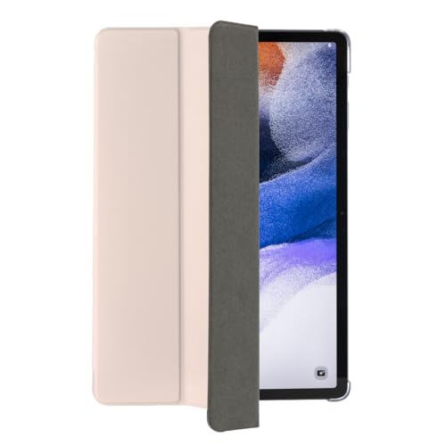 Hama Tablet Hülle „Fold Clear“ für Samsung Galaxy Tab S7/S8 11" (Schutzhülle mit Tablet-Stand zum Klappen, Tablet Tasche für Auto-Schlaf/Wach, Samsung Tablet Hülle mit S-Pen Stifthalterung) rosa von Hama