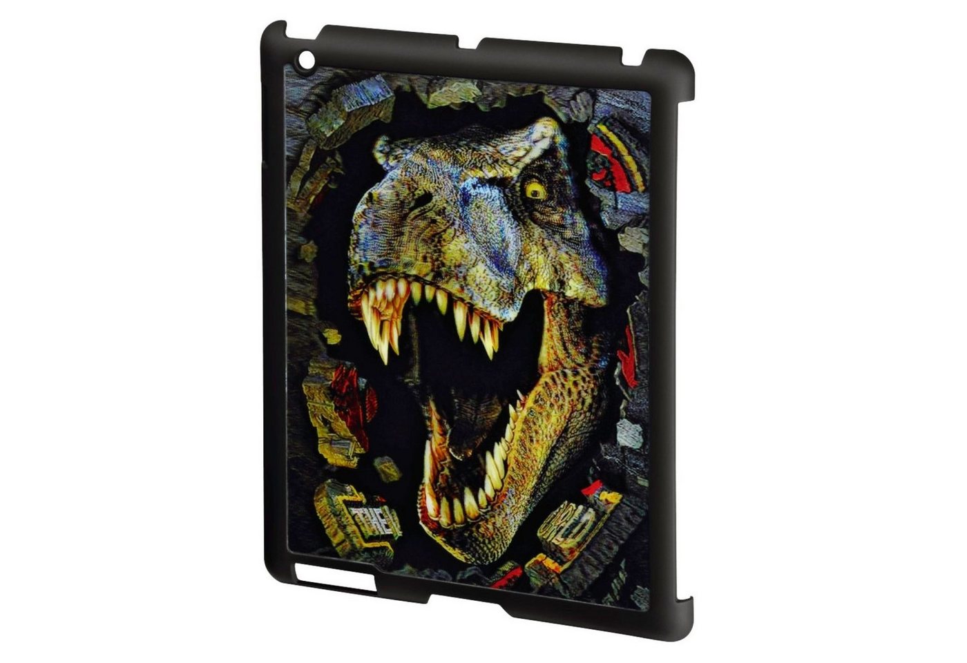 Hama Tablet-Hülle 3D Back-Cover Schutz-Hülle Smart Case Tasche Dino, 3D Effekt Dino Hard-Case passend für Apple iPad 4 3 4G 3G 2 2G von Hama