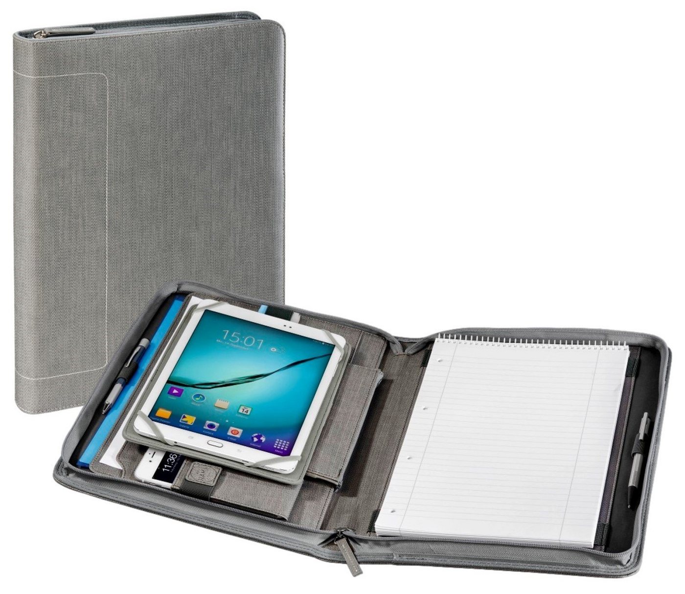Hama Tablet-Hülle 3in1 Tablet-Organizer A4 Tasche Hülle, Business Case für 9,7"-10,2" Tablet, A4-Dokumentenfach, Zubehörfächern von Hama