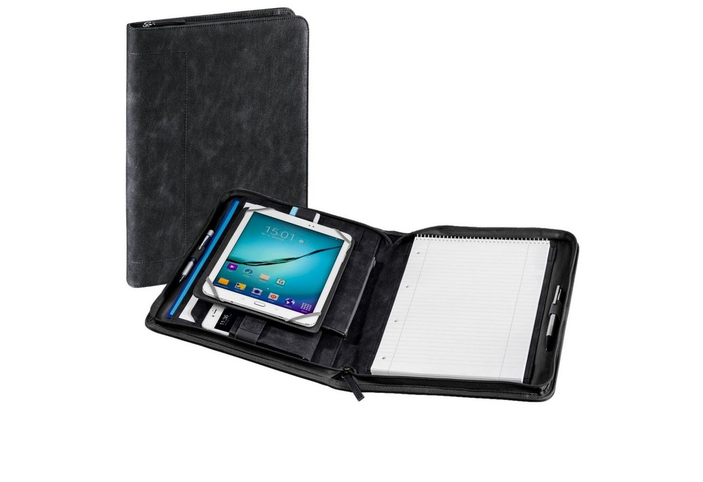 Hama Tablet-Hülle 3in1 Tablet-Organizer A4 Tasche Hülle, Business Case für 9,7-10,2" Tablet, A4-Dokumentenfach, Zubehörfächern" von Hama