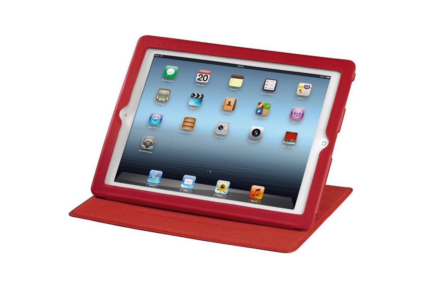 Hama Tablet-Hülle Charlize Theron Klapp-Tasche Smart Cover Rot II, Schutz-Hülle für Apple iPad 4 3 4G 3G 2 2G als Video-Ständer nutzbar von Hama