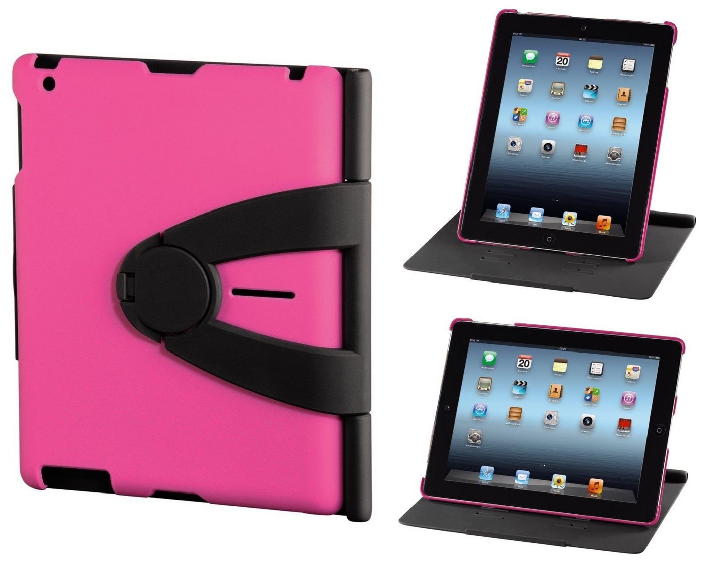 Hama Tablet-Hülle Cover Padfolio Case Tasche Ständer Etui Hülle, Klapp-Tasche für Apple iPad 4 3 4G 3G 2 2G, Stand-Funktion von Hama