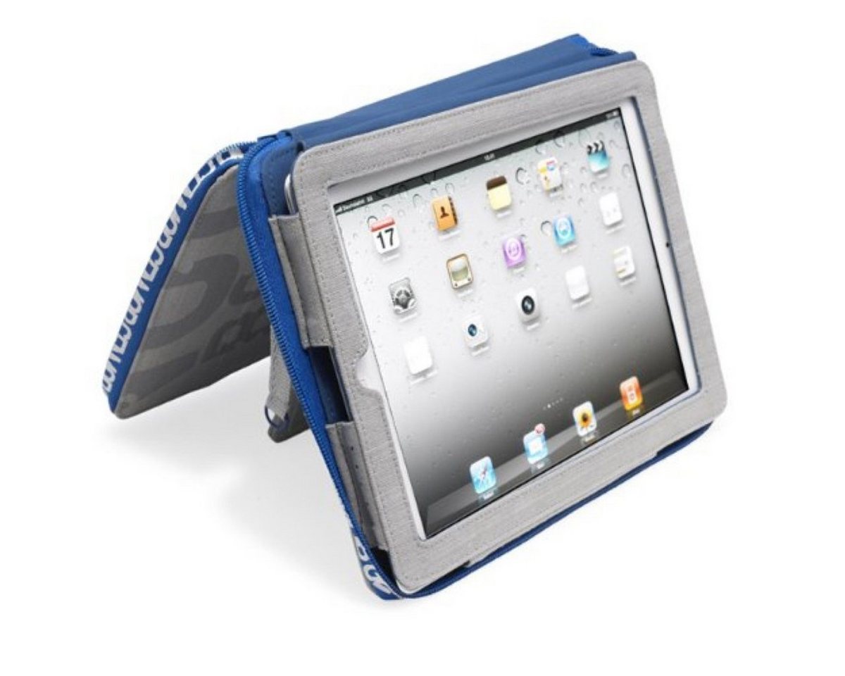 Hama Tablet-Hülle Cover Portfolio Case Ständer Schutz-Hülle Grau, Klapp-Tasche passend für Apple iPad 4 3 4G 3G 2 2G, Stand-Funktion von Hama