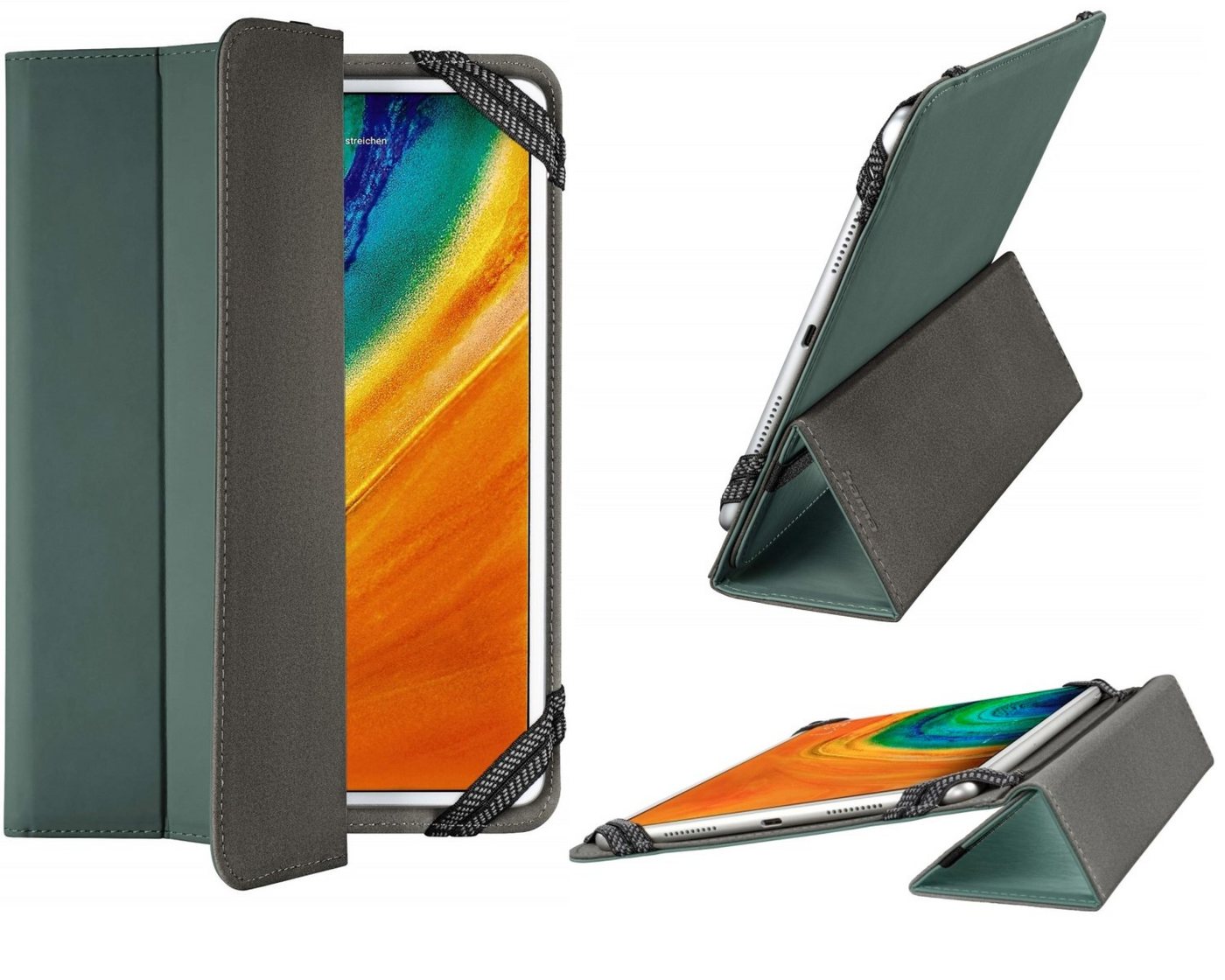 Hama Tablet-Hülle Hama Schutz-Hülle Fold Uni Cover Tasche Grün, Smart Case Ständer für iPad Tablet PC Tab 9,5" 9,7 10" 10,2" 10,5" 11" Hama Tablet-Hülle Hama Schutz-Hülle Fold Uni Cover Tasche Grün, Smart Case Ständer für iPad Tablet PC Tab 9,5" 9,7 10" 10,2" 10,5" 11" von Hama