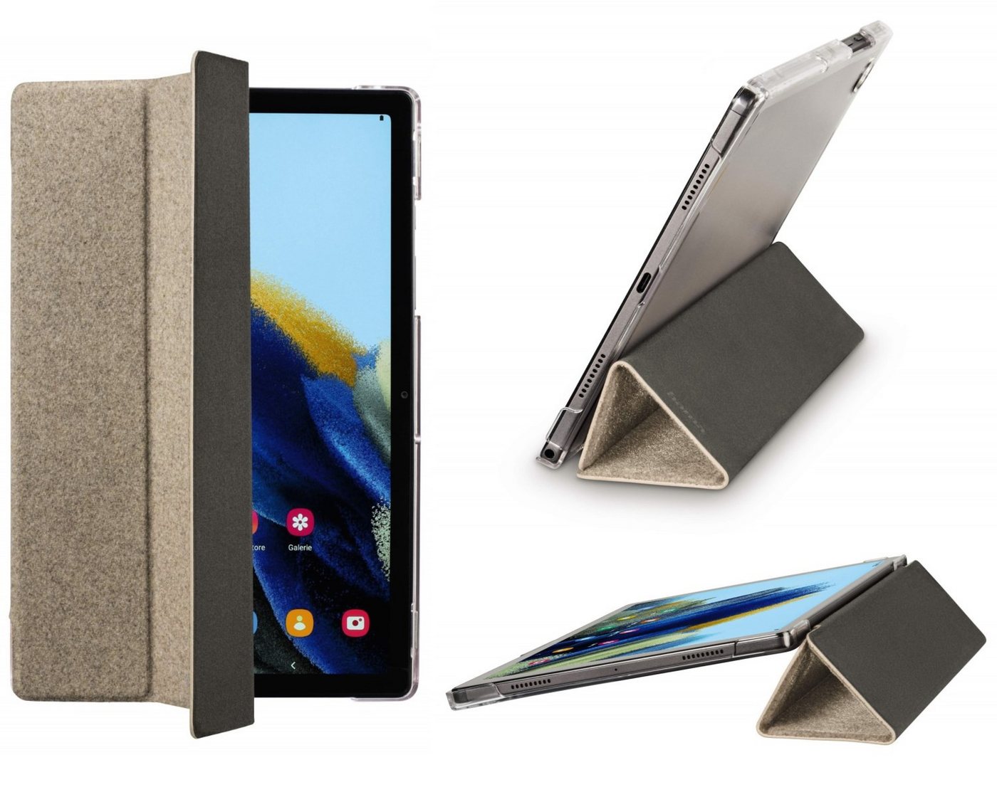 Hama Tablet-Hülle Hama Smart Tasche Cover Schutz-Hülle Beige, Book-Case Etui Ständer Bag für Samsung Galaxy Tab A8 10,5" von Hama