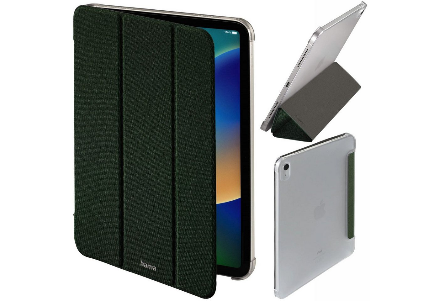 Hama Tablet-Hülle Hama Terra Smart Case Tasche Cover Grün, Book Standfunktion Schutz-Hülle Etui für Apple iPad 10 Gen. 2022 10,9" von Hama
