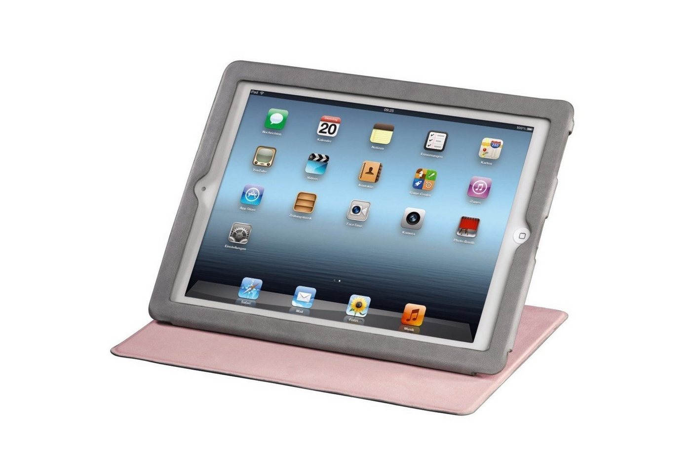 Hama Tablet-Hülle Katy Perry Klapp-Tasche Smart Cover Grau, Schutz-Hülle für Apple iPad 4 3 4G 3G 2 2G als Video-Ständer nutzbar von Hama