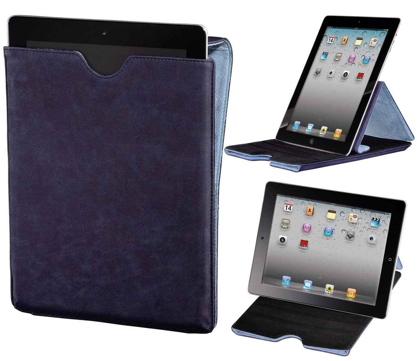 Hama Tablet-Hülle Tasche Ständer Cover Schutz-Hülle Case Blau, Klapp-Tasche für iPad Tablet PC 9,4 9,7" 10" 10,1" 10,2" 10,4" 10,5"" von Hama