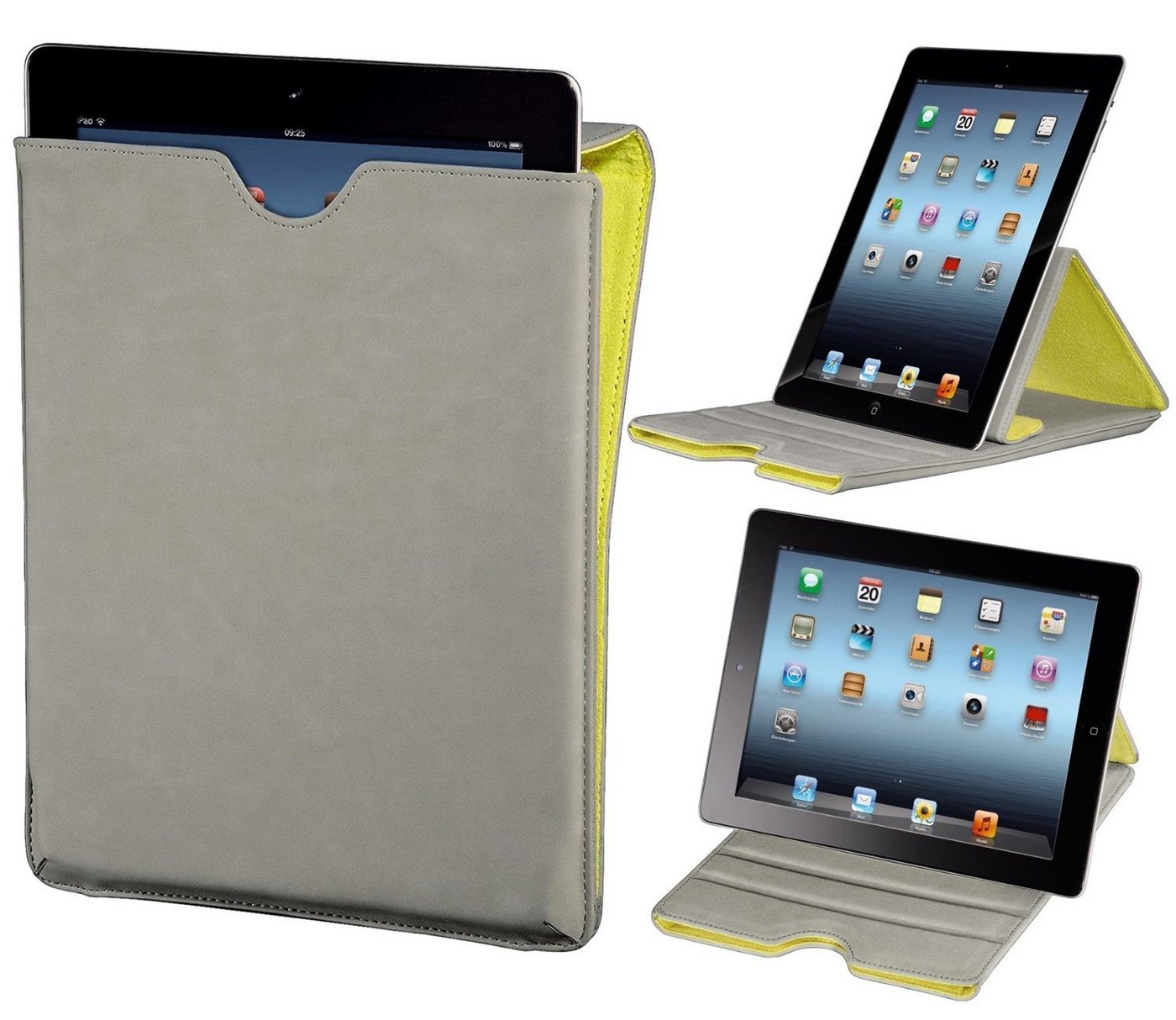 Hama Tablet-Hülle Tasche Ständer Cover Schutz-Hülle Case Grau, Klapp-Tasche für iPad Tablet PC 9,4 9,7" 10" 10,1" 10,2" 10,4" 10,5"" von Hama