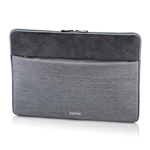 Hama Tasche für Tablet und Notebook(Tablettasche, Laptoptasche für Notebook, Tablet, MacBook, Surface bis 14,1 Zoll, Hülle, Case, Laptophülle, Sleeve) grau Tayrona 14,1'' / 36 cm von Hama