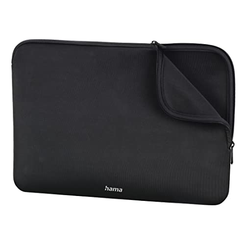 Hama Tasche für Tablet und Notebook bis 15.6 Zoll (Tablettasche, Laptoptasche für Notebook, Tablet, MacBook, Surface bis 15,6 Zoll, Hülle, Case, Laptophülle, Sleeve) Schwarz von Hama