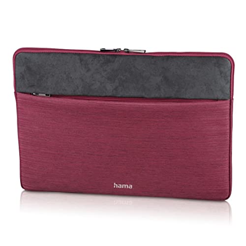 Hama Tasche für Tablet und Notebook bis 15.6 Zoll (Tablettasche, Laptoptasche für Notebook, Tablet, MacBook, Surface bis 15,6 Zoll, Hülle, Case, Laptophülle, Sleeve) rot von Hama